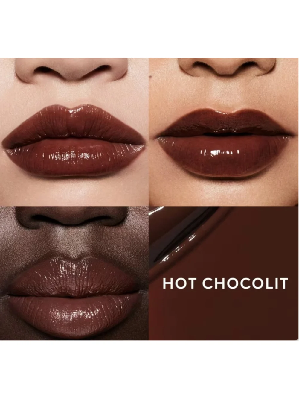 New Fenty Lipstick, Glossy Brown Hot Chocolit, Gloss Bomb Stix
